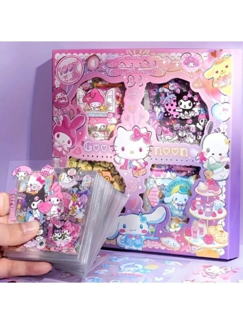 Hello Kitty & Friends Sticker Pack 100+ Cute Waterproof Stickers Scrapbook